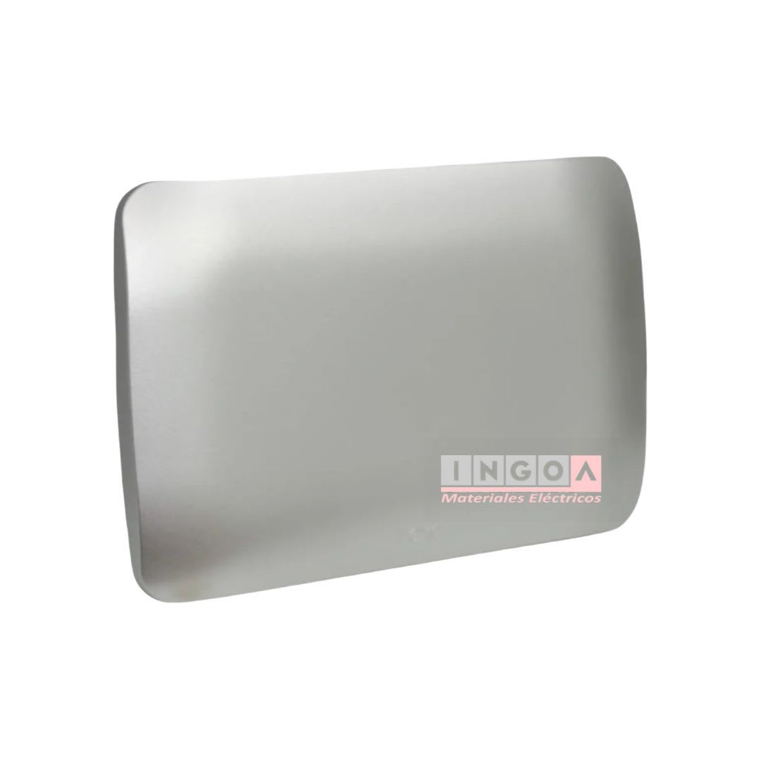 Placa Tapa Ciega Sin Soporte Color Plata - Lexo3