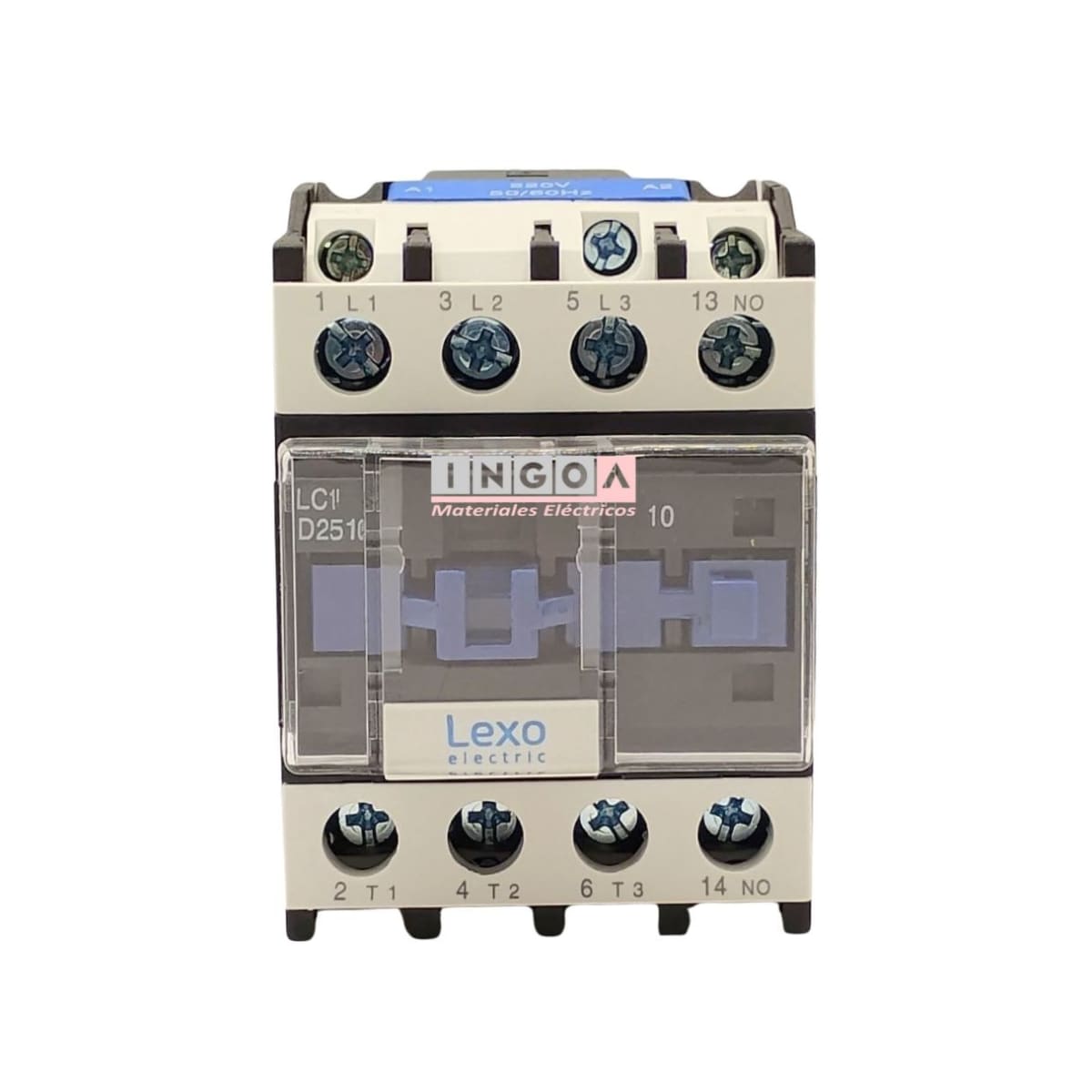 Contactor Trifasico 25A 1NO Bobina 220V Lexo - Vista 3