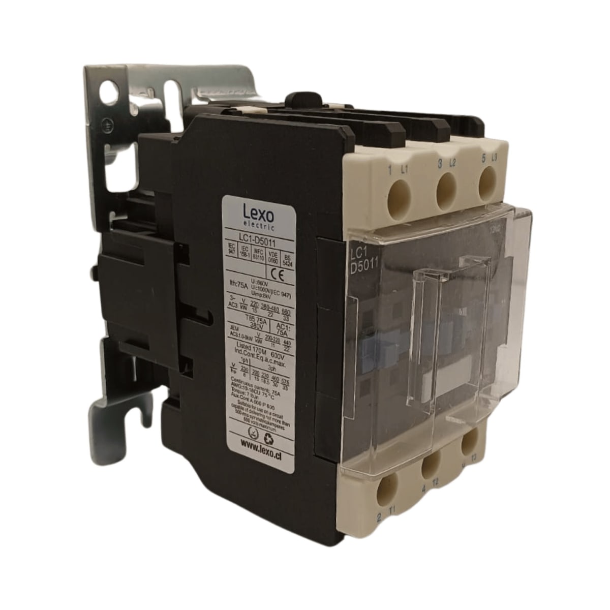 Contactor Trifasico 50A 1NO+1NC Bobina 220V Lexo - Imagen Principal