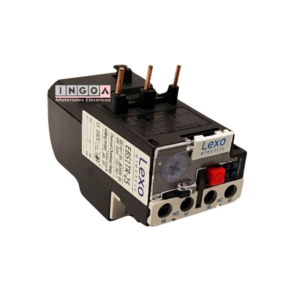 Rele Termico para Contactor 0.63 - 1A Lexo - Vista 2