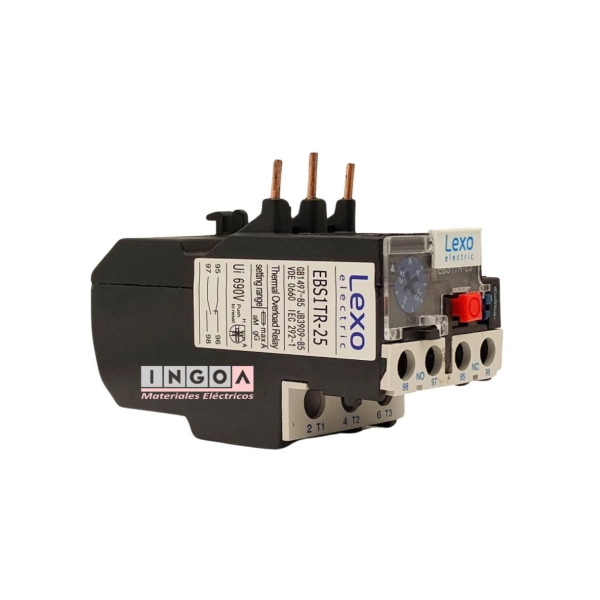 Rele Termico para Contactor 2.5 - 4A Lexo - Vista 2