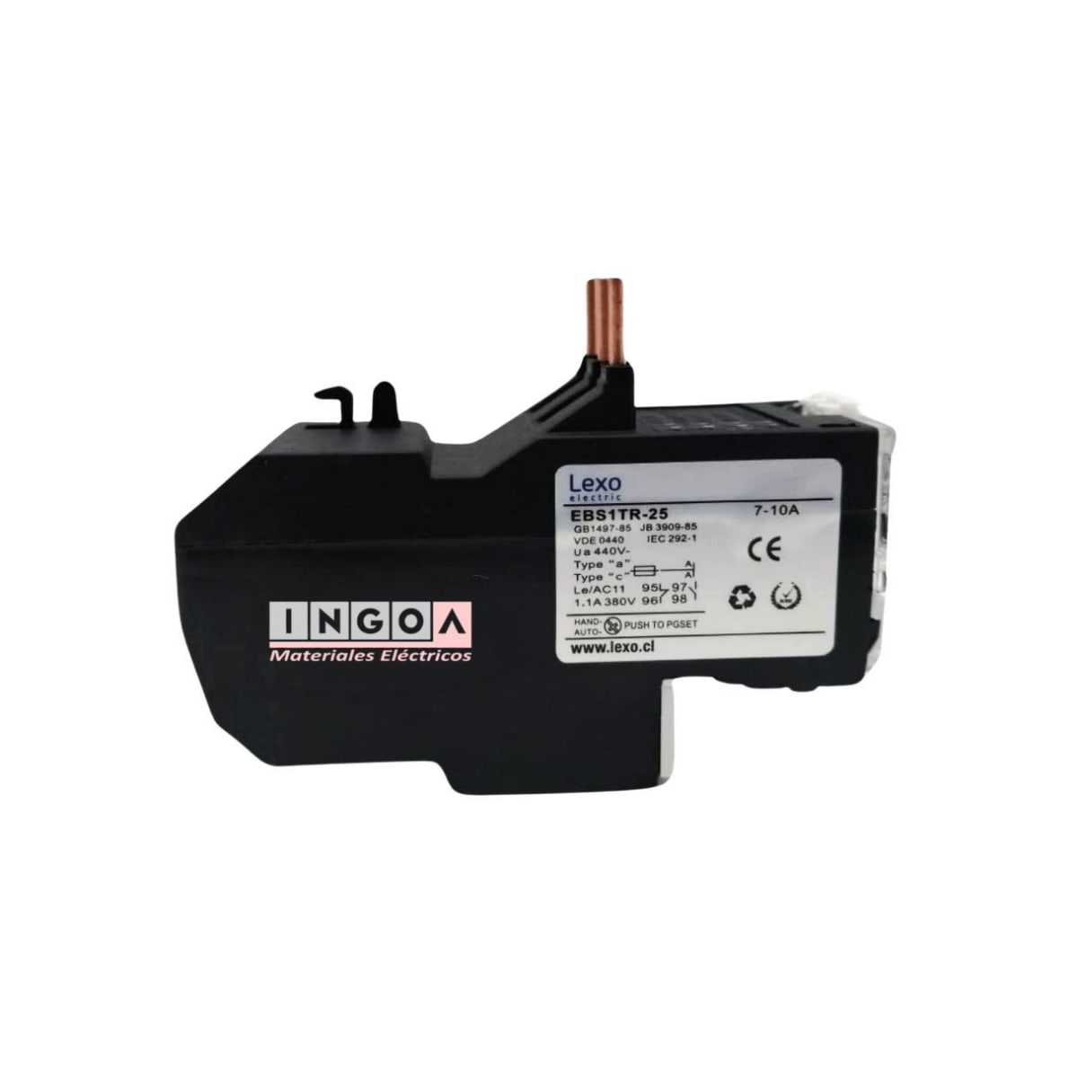 Rele Termico para Contactor 7 - 10A Lexo - Vista 4