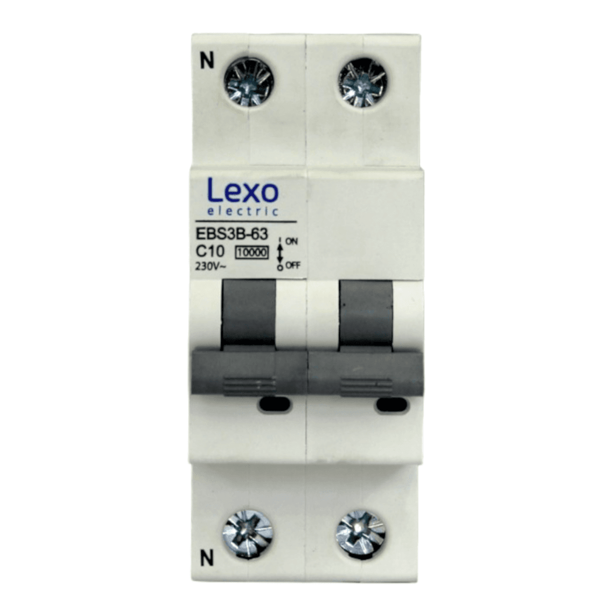 Int. Automatico Lexo Omnipolar 2x10A 10KA Curva C - Vista 2