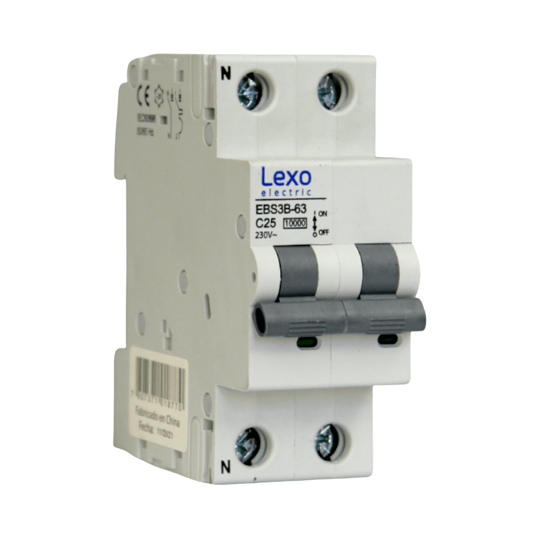 Int. Automatico Lexo Omnipolar 2x25A 10KA Curva C 0