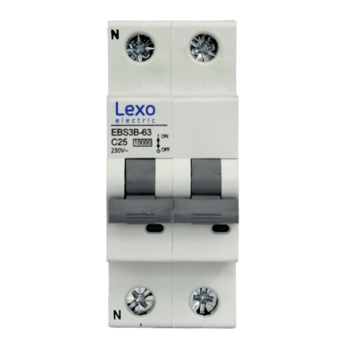 Int. Automatico Lexo Omnipolar 2x25A 10KA Curva C - Vista 2