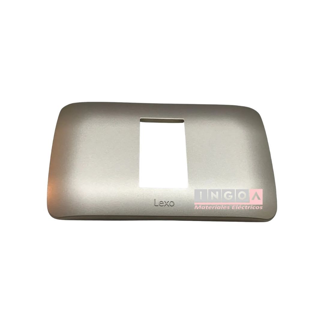 Placa Tapa 1 Modulos Color Titanio - Lexo2