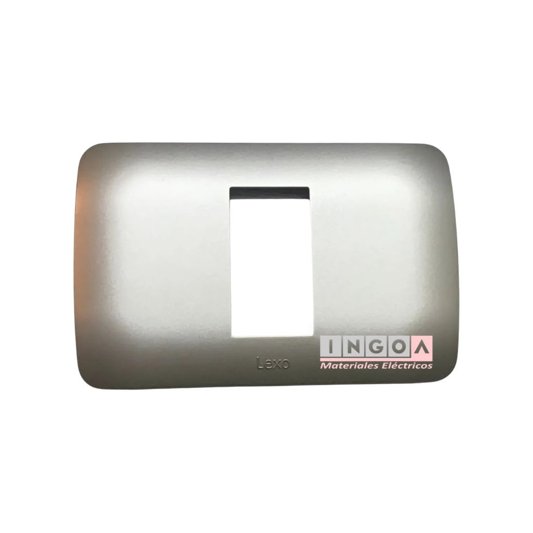 Placa Tapa 1 Modulos Color Titanio - Lexo3