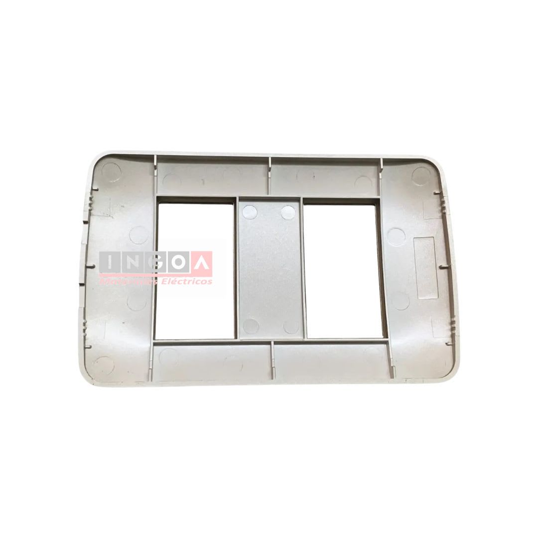 Placa Tapa 2 Modulos Color Titanio - Lexo4