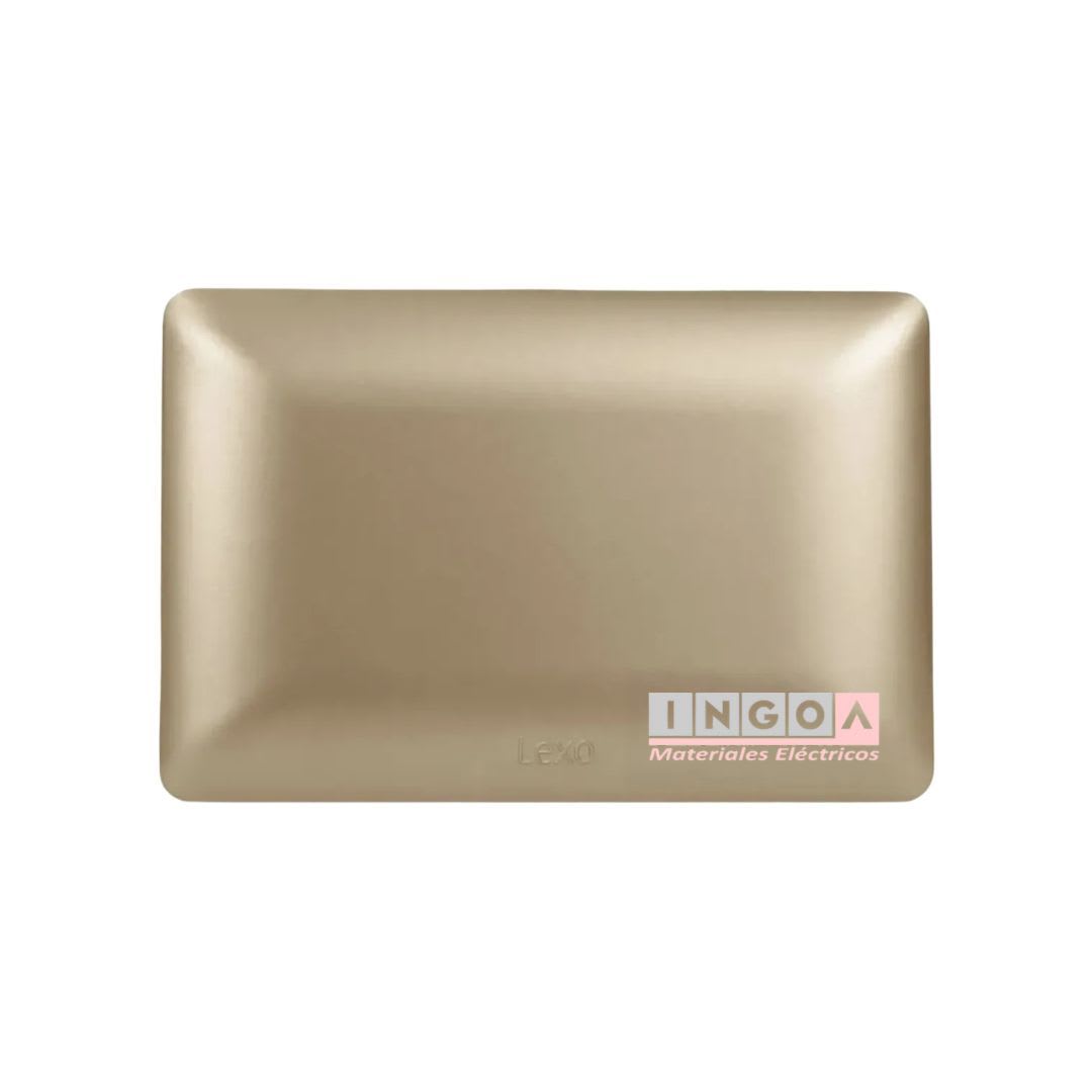 Placa Tapa Ciega Sin Soporte Color Titanio - Lexo3