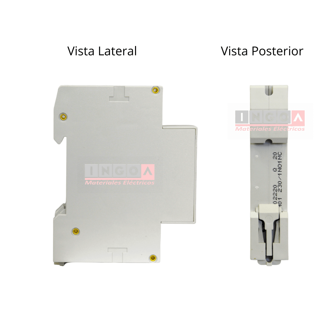Contactor Modular 20A 2NO Bobina 220V Lexo - Vista 3