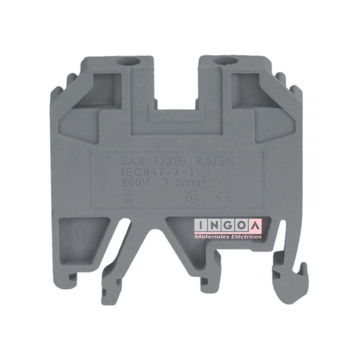 Borne Gris 2.5mm2 - 32A 800V - Vista 2