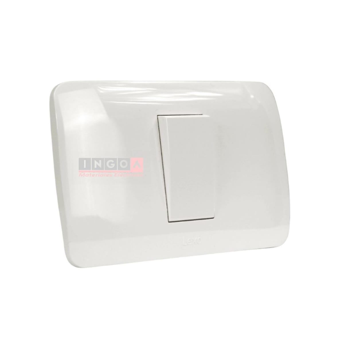 Interruptor Simple Emb. 9/12 10A 250V Blanco - Lexo - Vista 2