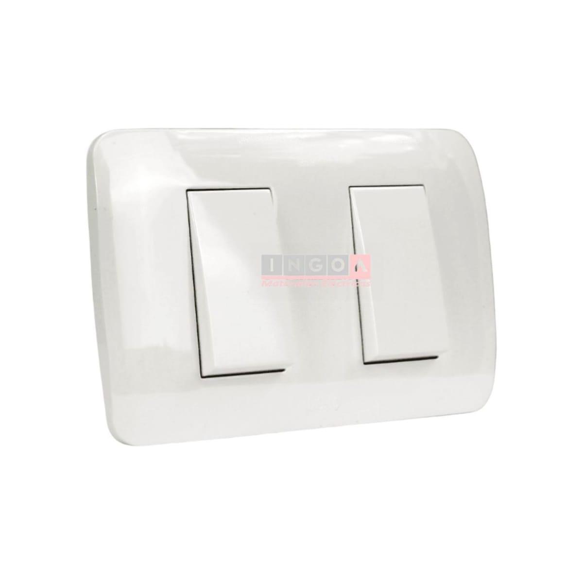 Interruptor Doble Emb. 915 10A 250V Blanco - Lexo - Vista 2
