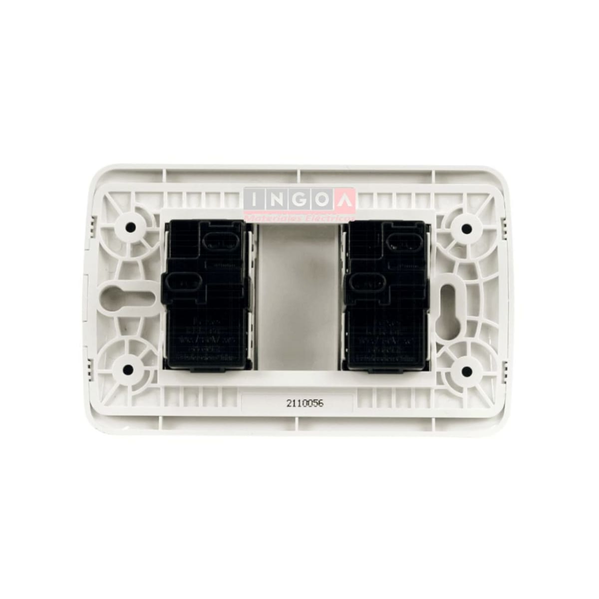 Interruptor Doble Emb. 915 10A 250V Blanco - Lexo - Vista 3