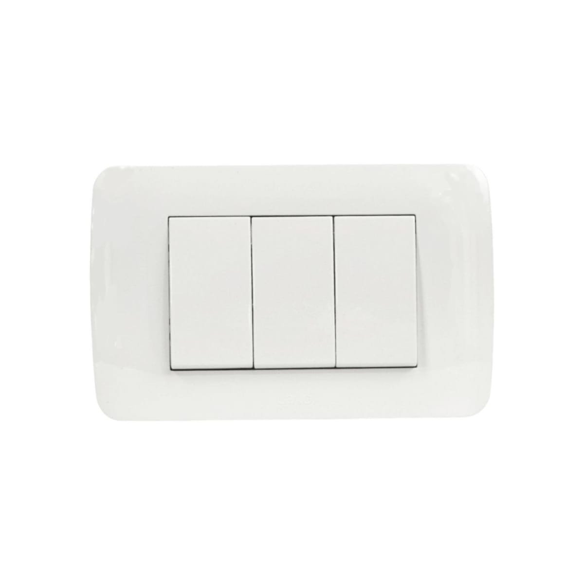 Interruptor Triple Emb. 9/32 10A 250V Blanco - Lexo 0