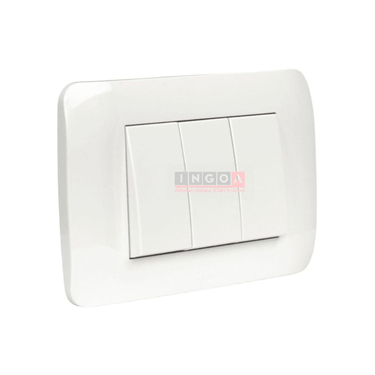 Interruptor Triple Emb. 9/32 10A 250V Blanco - Lexo - Vista 2