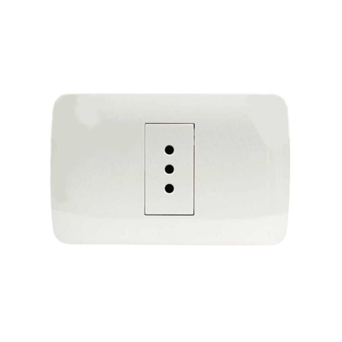 Enchufe Simple Emb. 10A 250V Blanco - Lexo - Imagen Principal