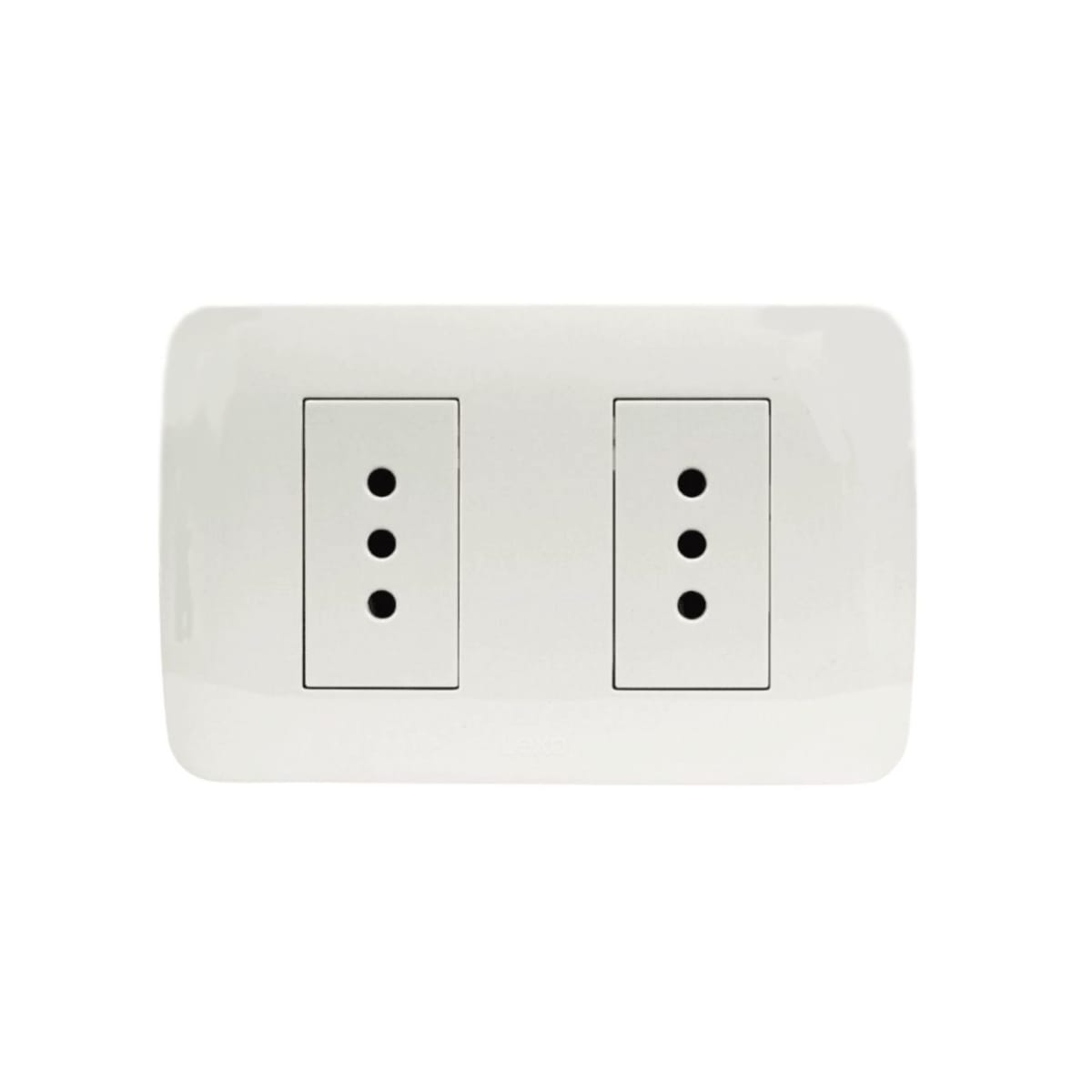 Enchufe Doble Emb. 10A 250V Blanco - Lexo 0