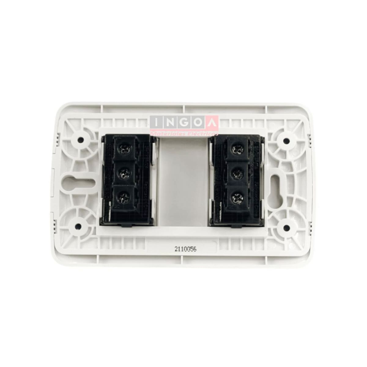 Enchufe Doble Emb. 10A 250V Blanco - Lexo - Vista 3