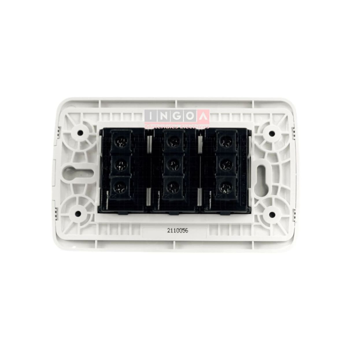 Enchufe Triple Emb. 10A 250V Blanco - Lexo - Vista 3