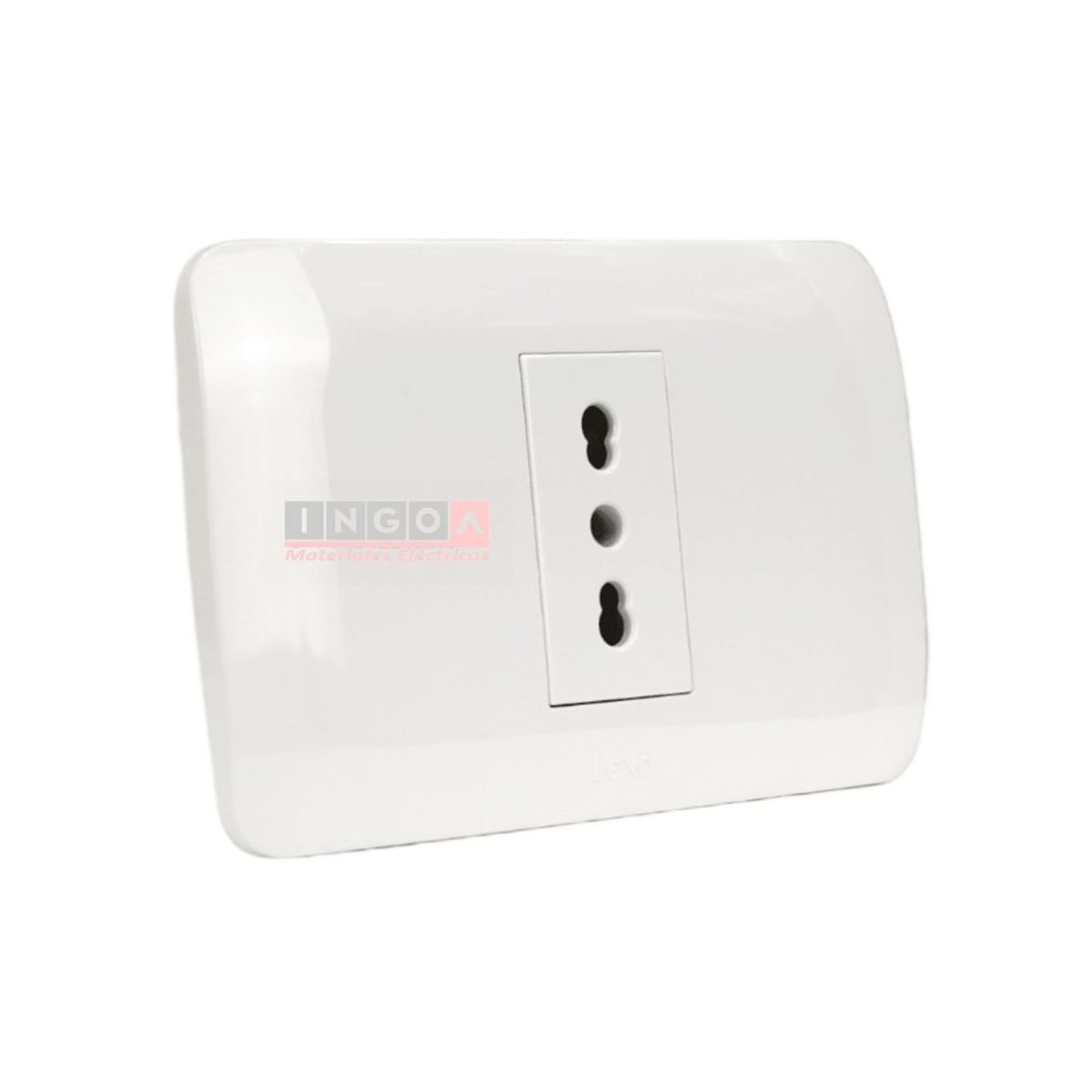 Enchufe Simple Emb. 10/16A 250V Blanco - Lexo - Vista 2