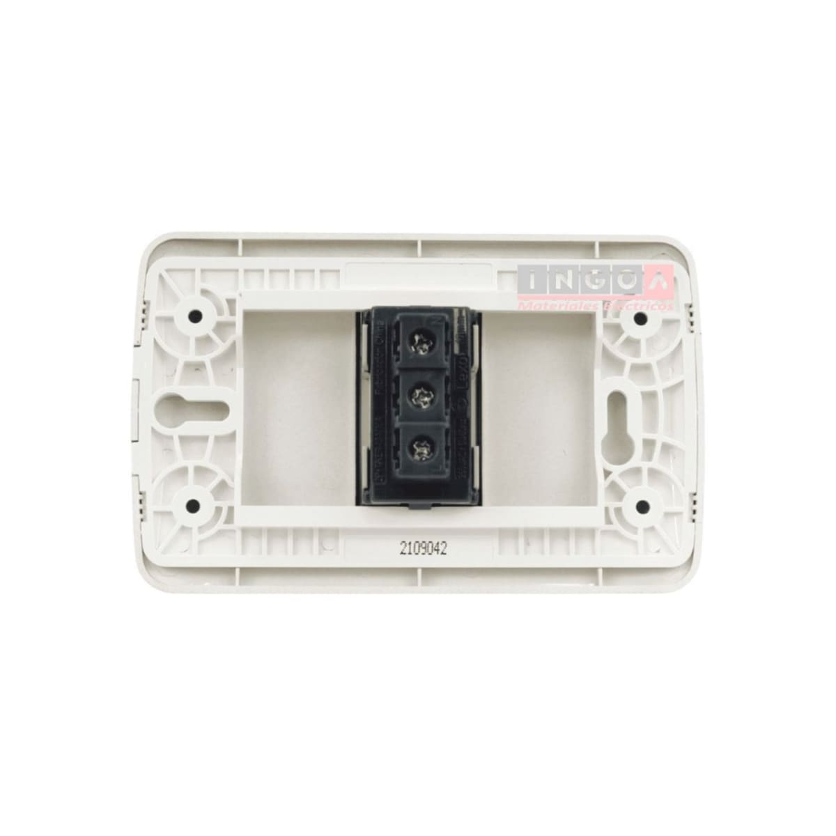 Enchufe Simple Emb. 10/16A 250V Mod. Beige Placa Titanio - Lexo3