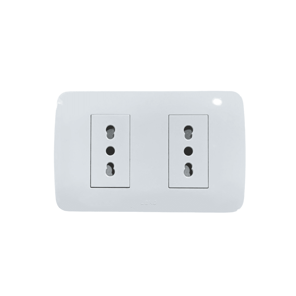 Enchufe Doble Emb. 10/16A 250V Blanco - Lexo 0