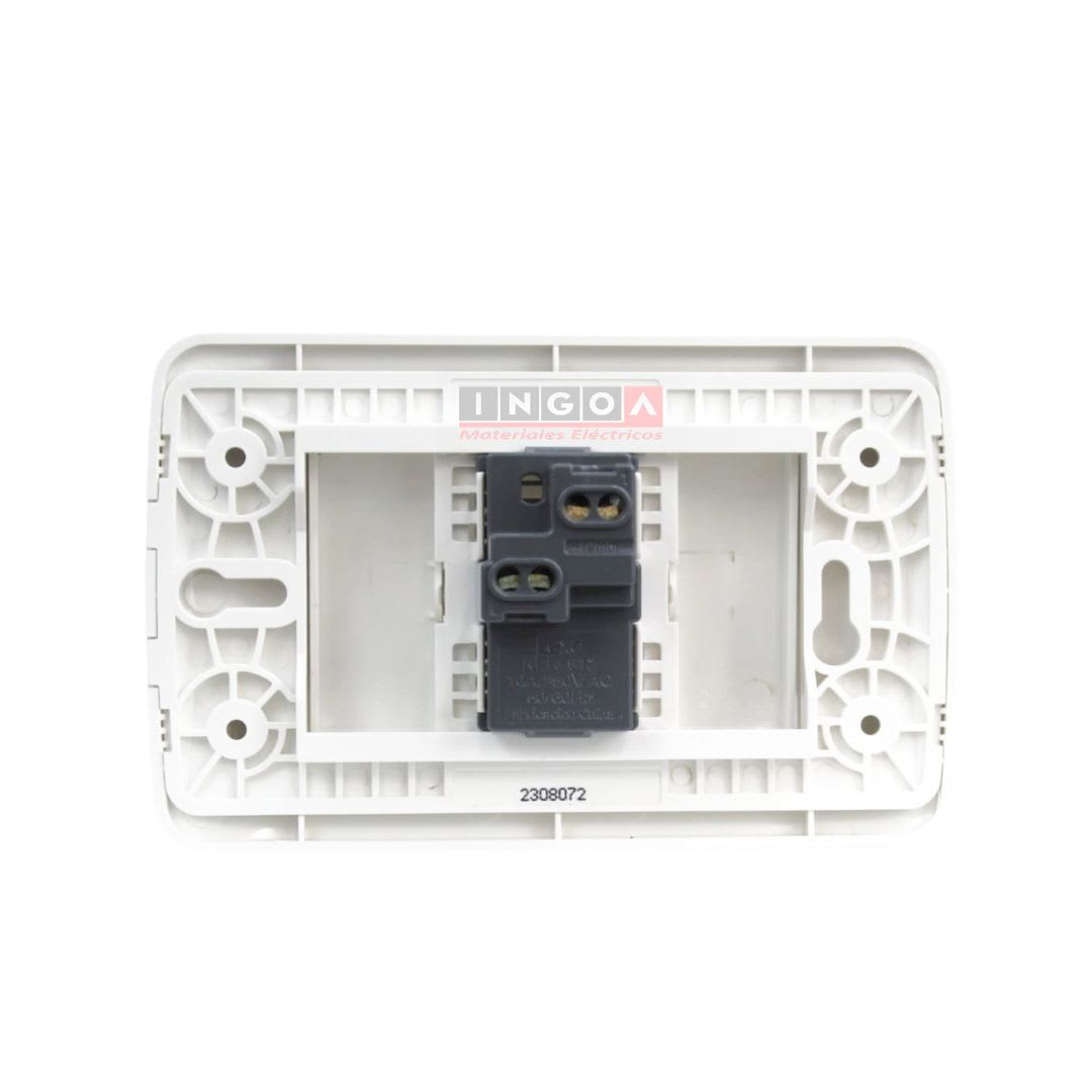 Interruptor Emb. 9/12 Teclon 73MM 10A 250V Blanco Lexo3