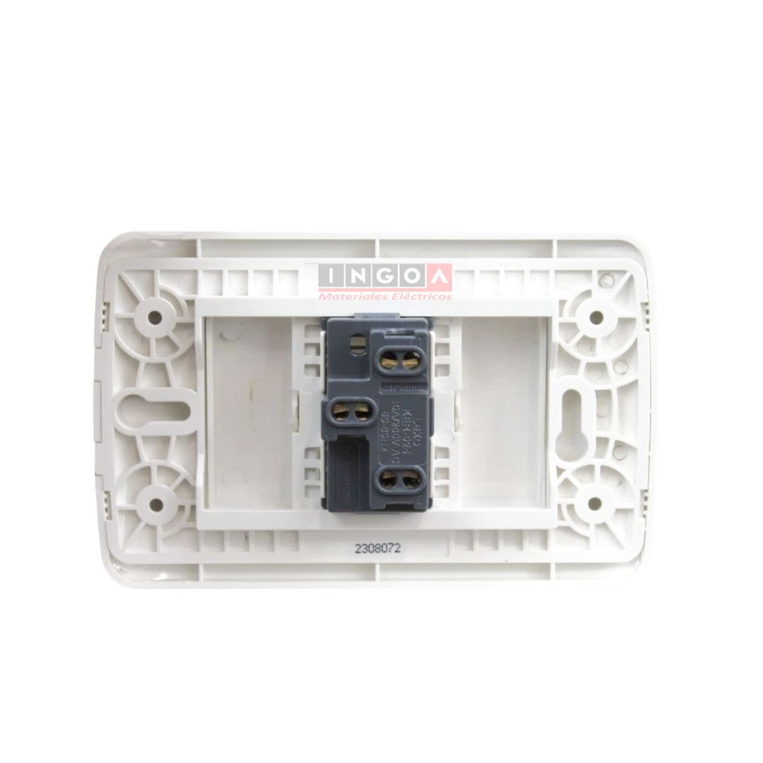Interruptor Emb. 9/24 Teclon 73MM 10A 250V Blanco Lexo4