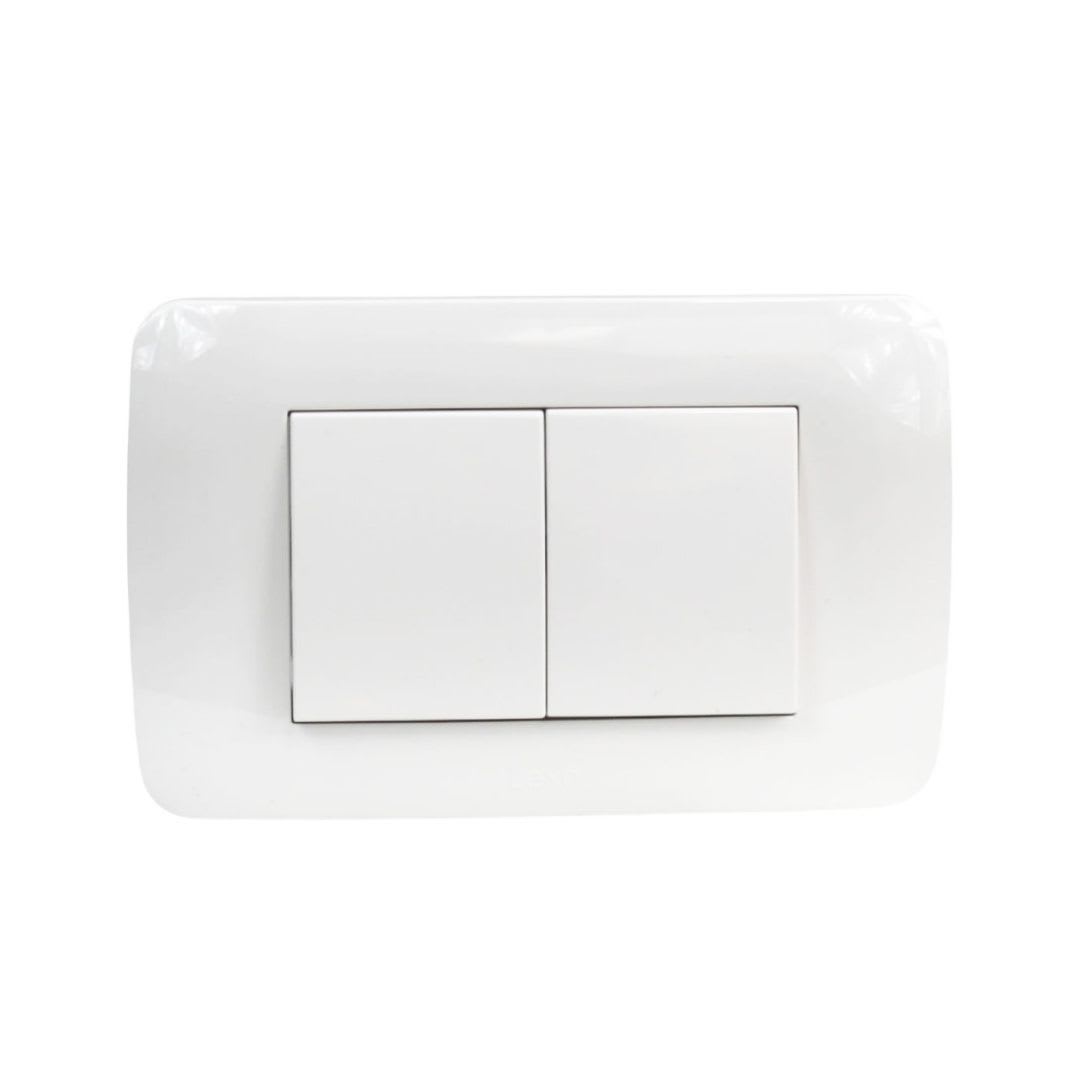 Interruptor Doble Emb. 9/15 Teclones 35,6MM 10A 250V Blanco Lexo 0