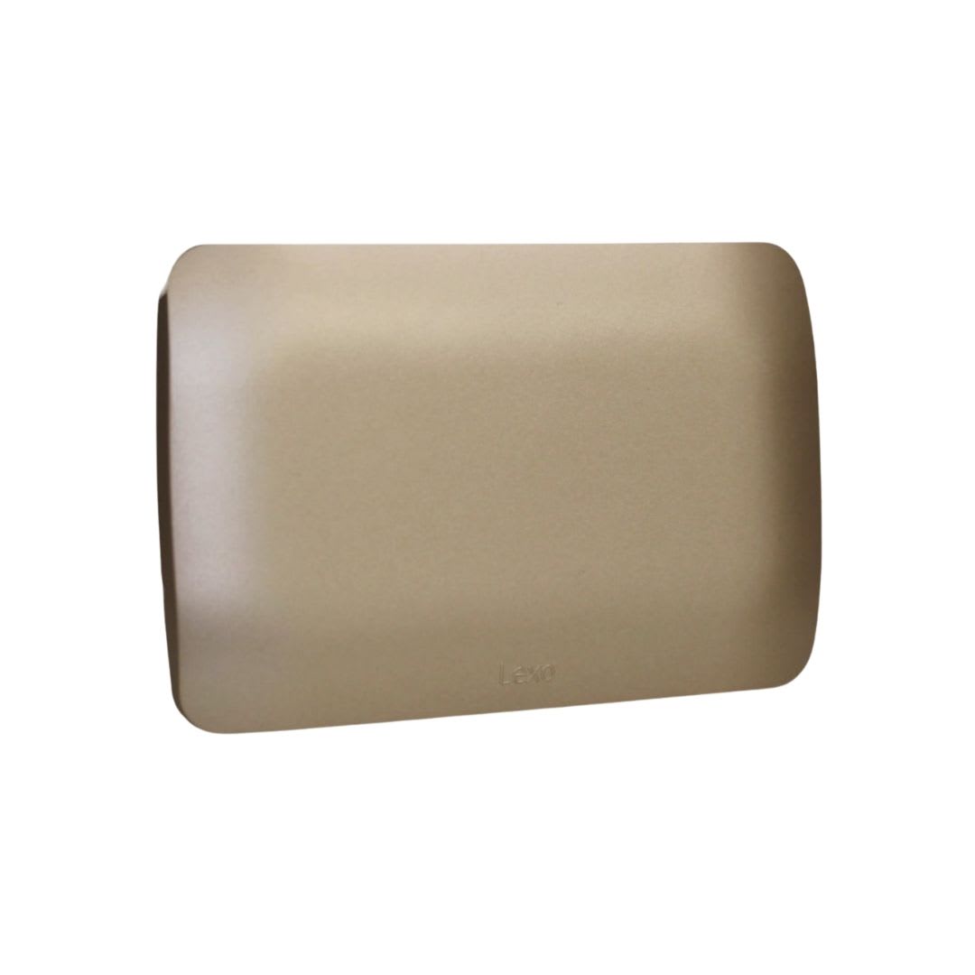Placa Tapa Ciega Con Soporte Color Titanio - Lexo 0
