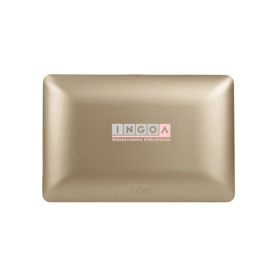 Placa Tapa Ciega Con Soporte Color Titanio - Lexo2