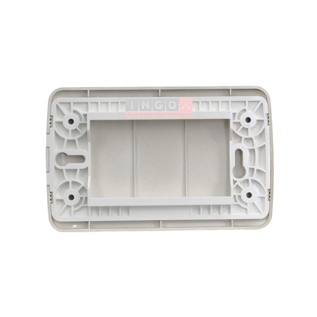 Placa Tapa Ciega Con Soporte Color Titanio - Lexo3