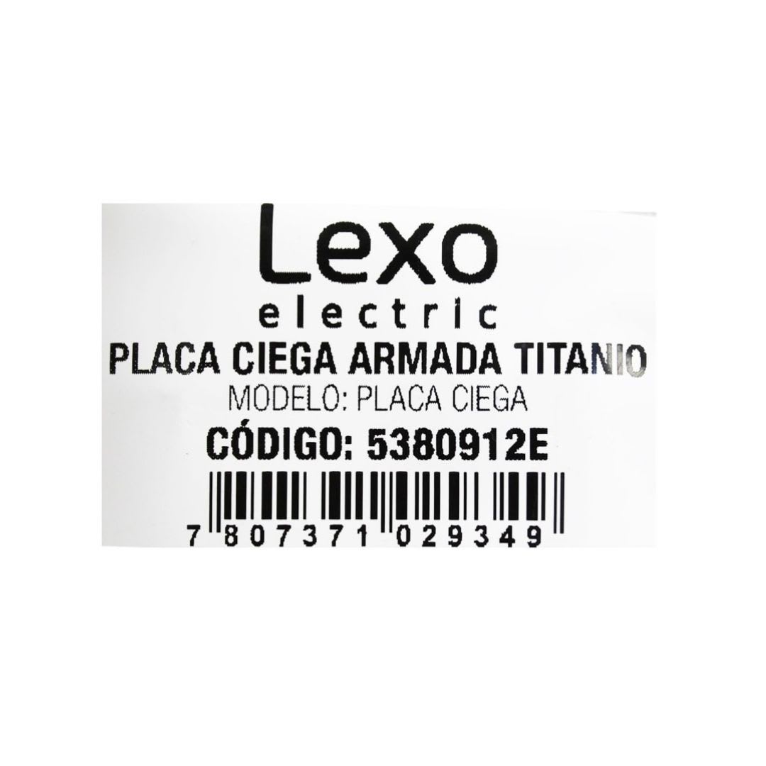 Placa Tapa Ciega Con Soporte Color Titanio - Lexo - Vista 4