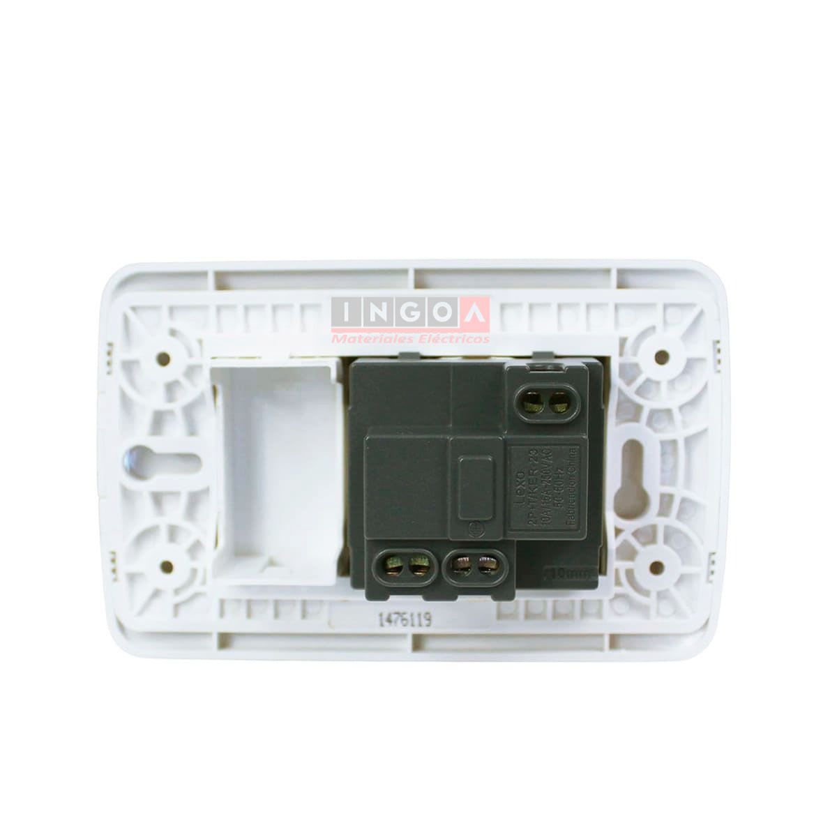 Enchufe Toma Emb. Schuko 10/16A 250V Blanco Lexo3