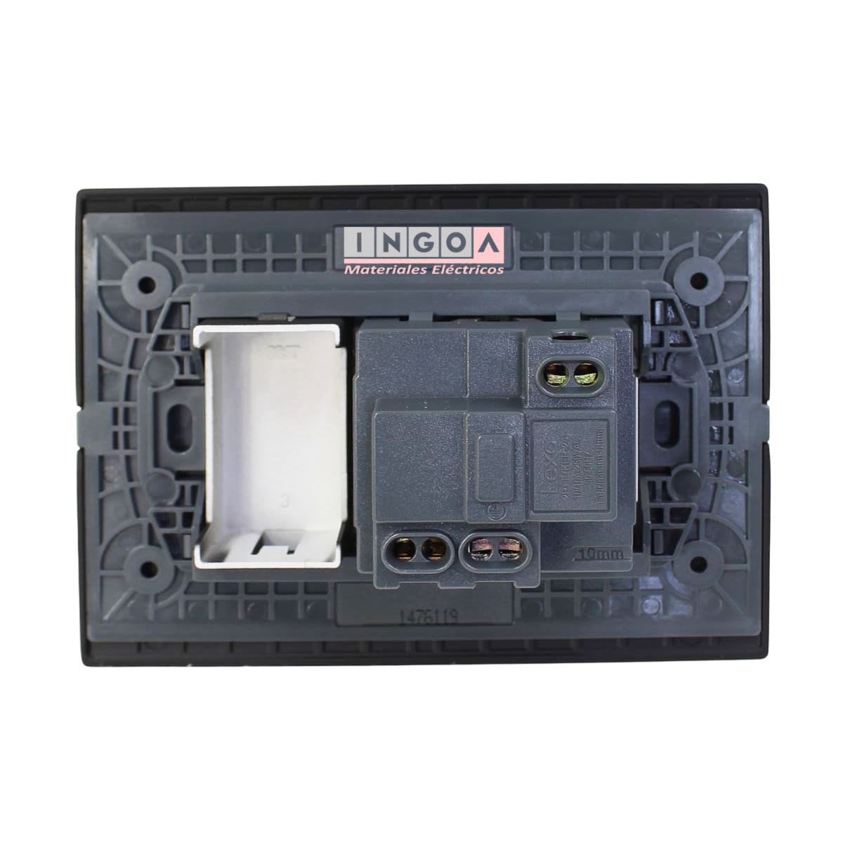Enchufe Toma Emb. Schuko 10/16A 250V Negro Linea Andes Lexo3