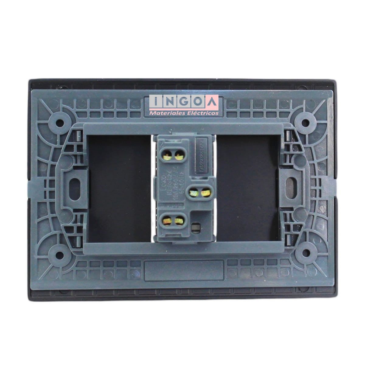 Interruptor Emb. 9/24 10A 250V Negro Linea Andes Lexo4