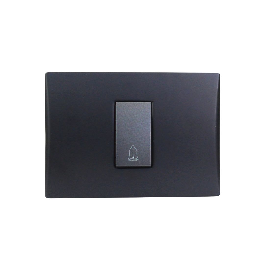 Interruptor Pulsador Timbre Emb. 10A 250V Negro Linea Andes Lexo 0