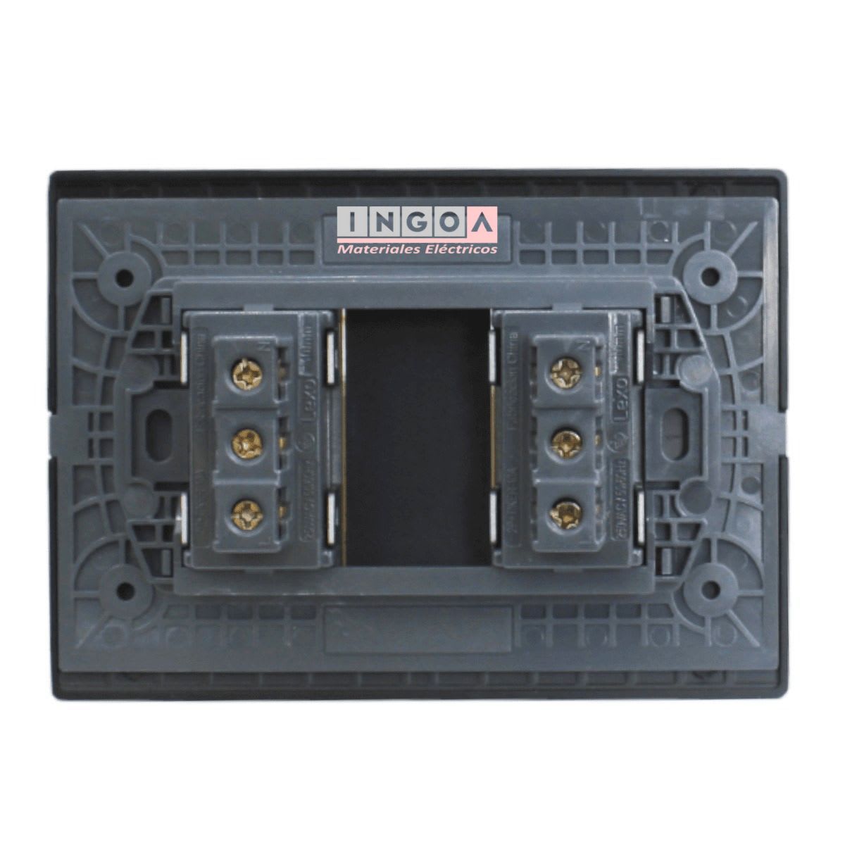 Enchufe Doble Emb. 10A 250V Negro Linea Andes Lexo3