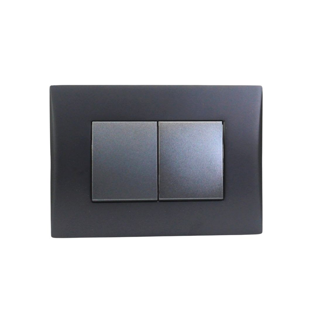 Interruptor Doble Emb. 9/15 Teclones 35,6MM 10A 250V Negro Linea Andes Lexo 0