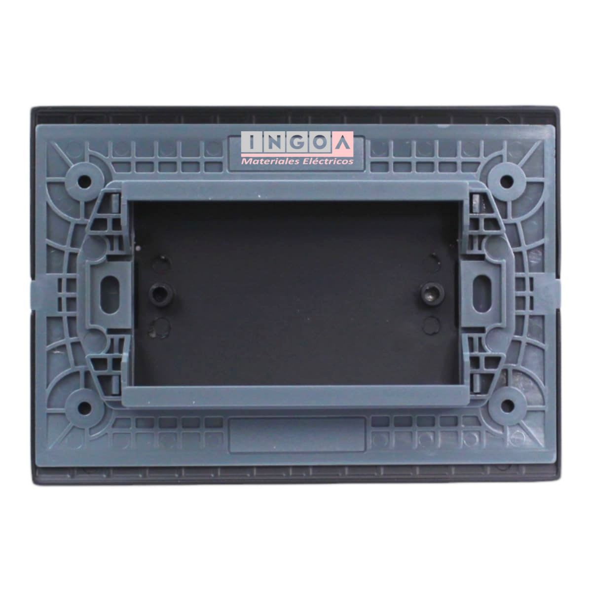 Placa Tapa Ciega con Soporte Color Negro Andes Lexo3