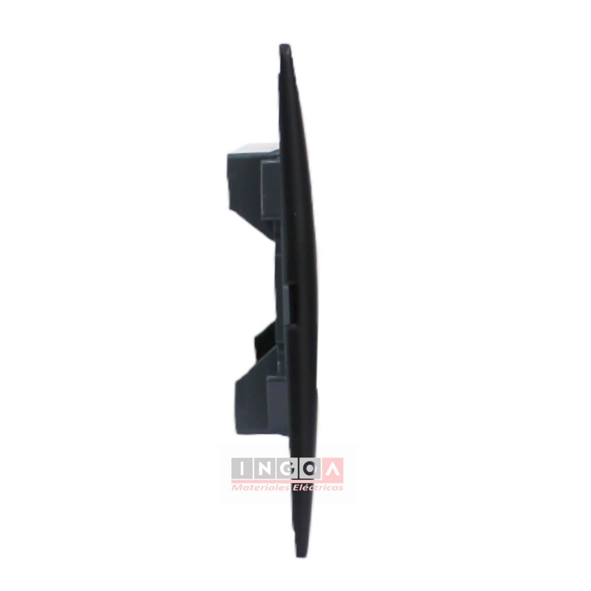 Placa Tapa Ciega con Soporte Color Negro Andes Lexo4