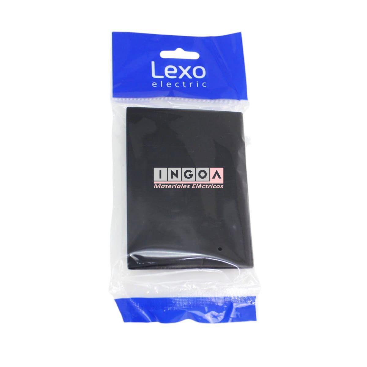 Placa Tapa Ciega con Soporte Color Negro Andes Lexo5
