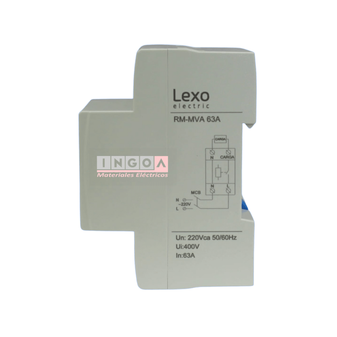 Rele Protector de Voltaje y Corriente Monofasico 63A - Lexo - Vista 3