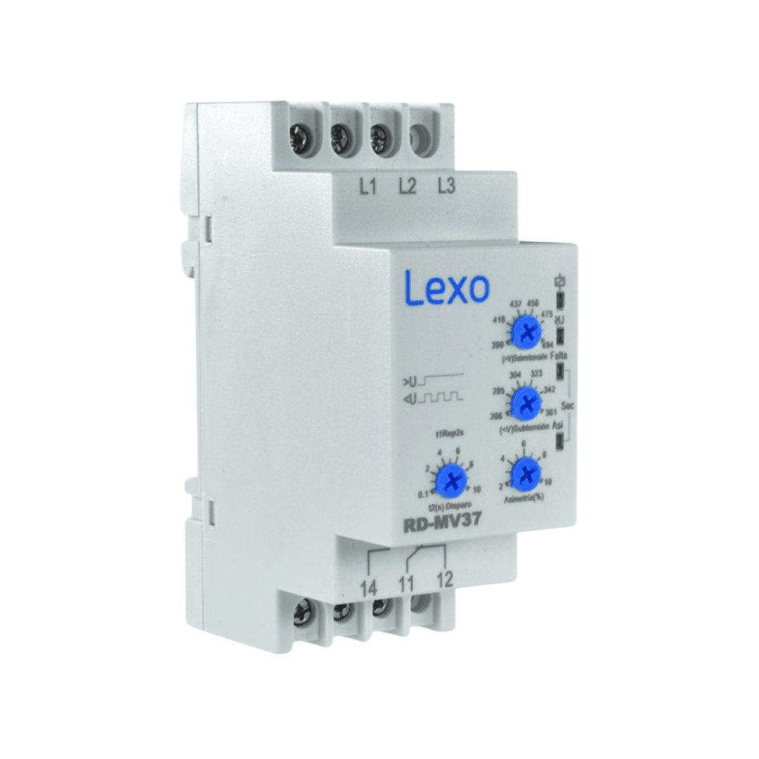 Rele de Asimetria Monitor de Voltaje Trifasico 1NO + 1NC RD-MV37 - Lexo 0