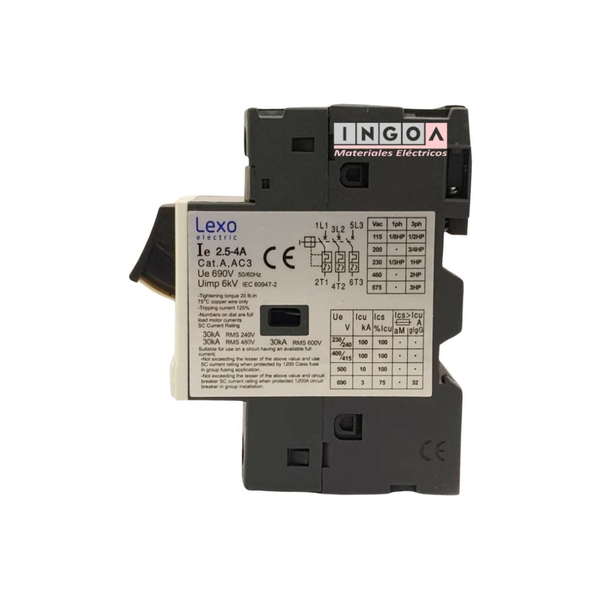 Guardamotor 2.5-4A Lexo - Vista 5