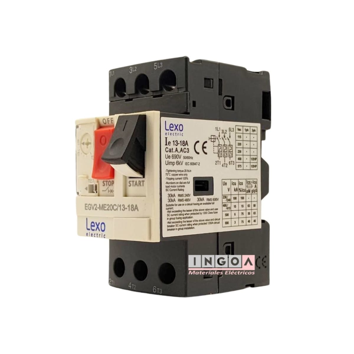 Guardamotor 13-18A Lexo - Vista 3
