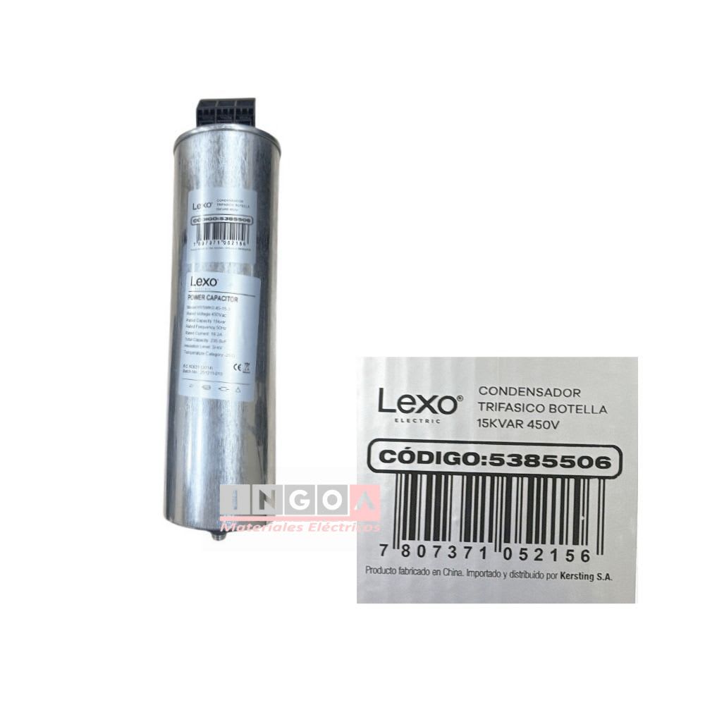 Condensador Trifásico HYSMK0.4-15-3 - 15kVAR 400V Lexo4