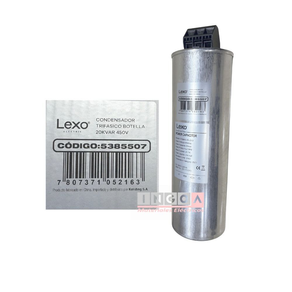 Condensador Trifásico HYSMK0.4-20-3 - 20kVAR 400V Lexo3