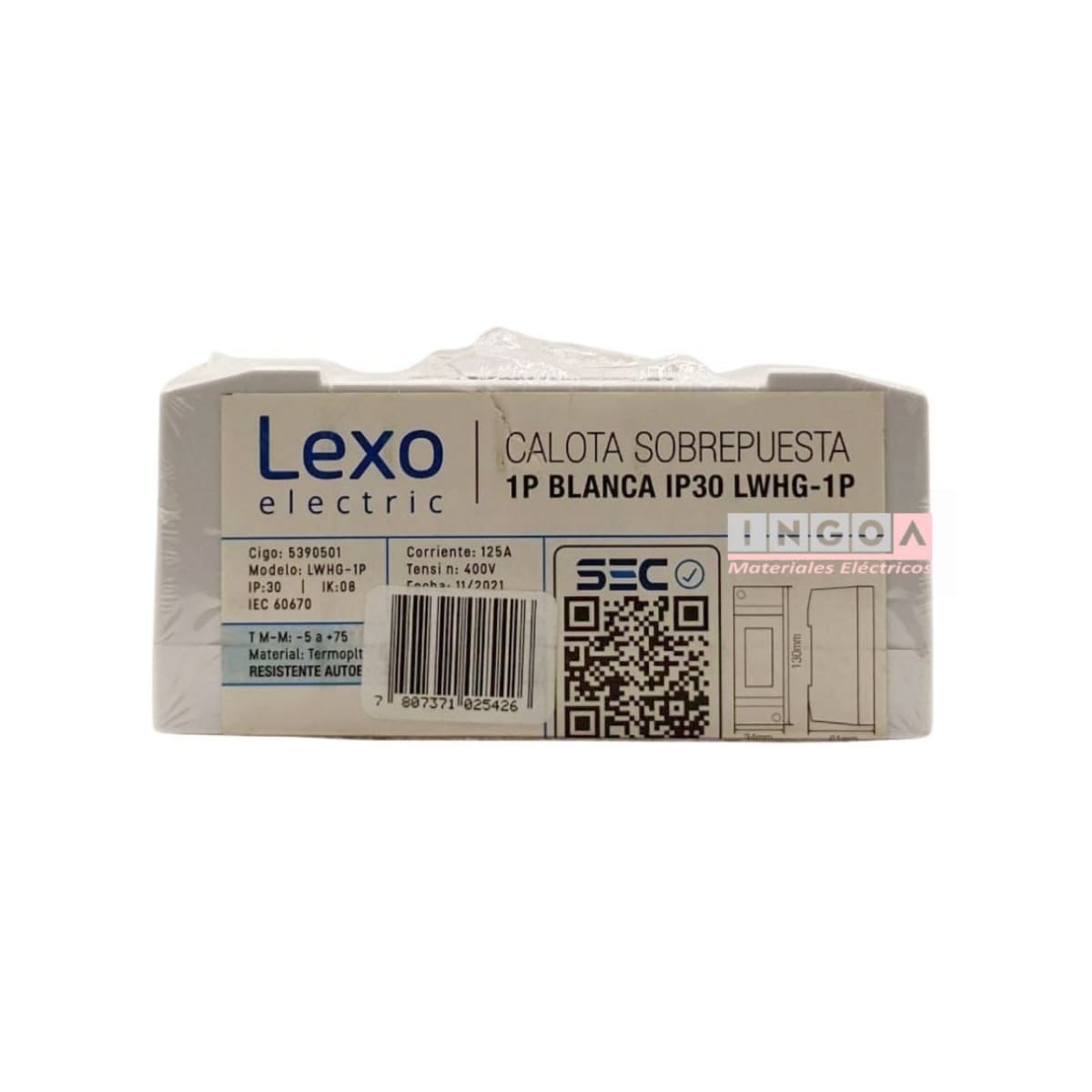 Tablero Plastico 1 Mod. Sobrep. Calota - Lexo10
